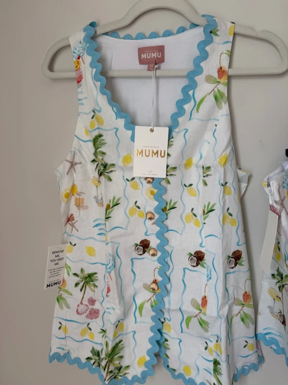 Show Me Your Mumu white Tropical print vest top and skirt Two Piece Set